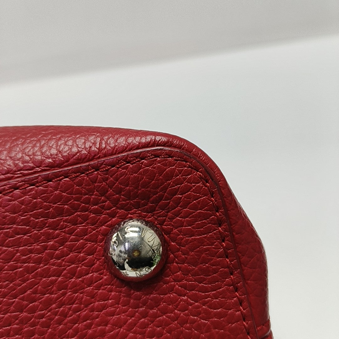 Capucines MM Piel de becerro Rojo