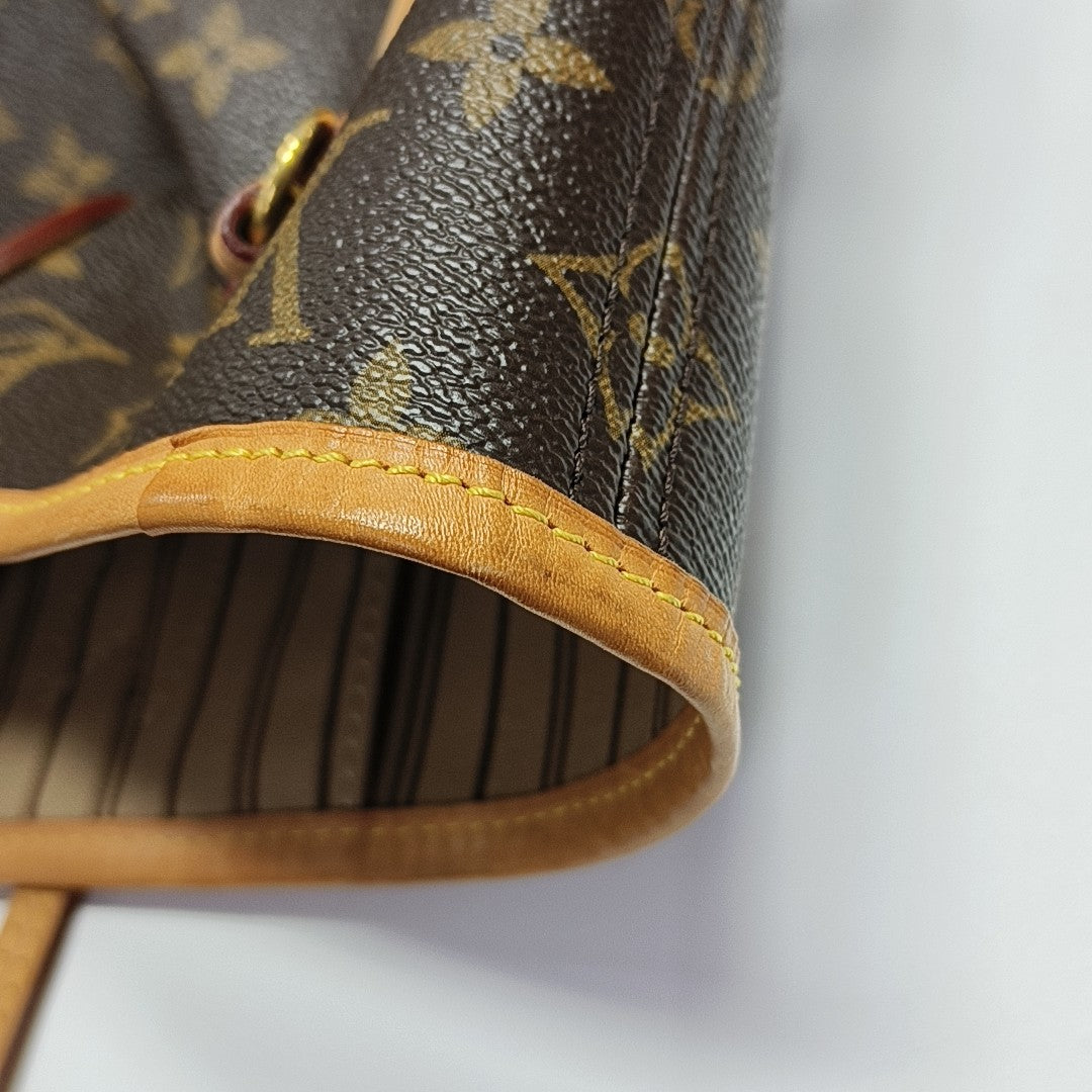 NEVERFULL MM Monogram Coated Canvas Brown