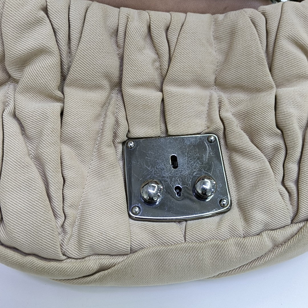 Canvas Shoulder Bag Beige