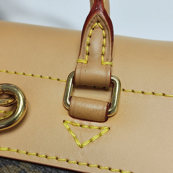 SOHO Mini Monogram Coated Canvas Brown
