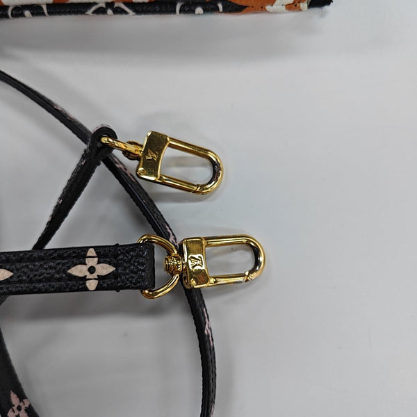 DOUBLE ZIP Coated Canvas Multicolor