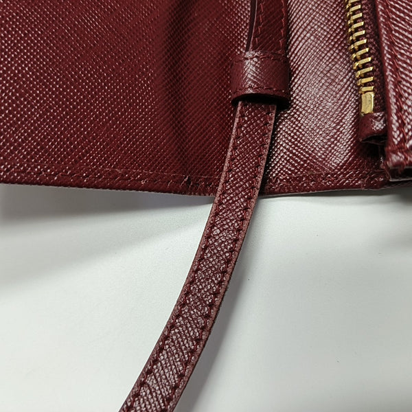Saffiano Calfskin Shoulder Bag Red