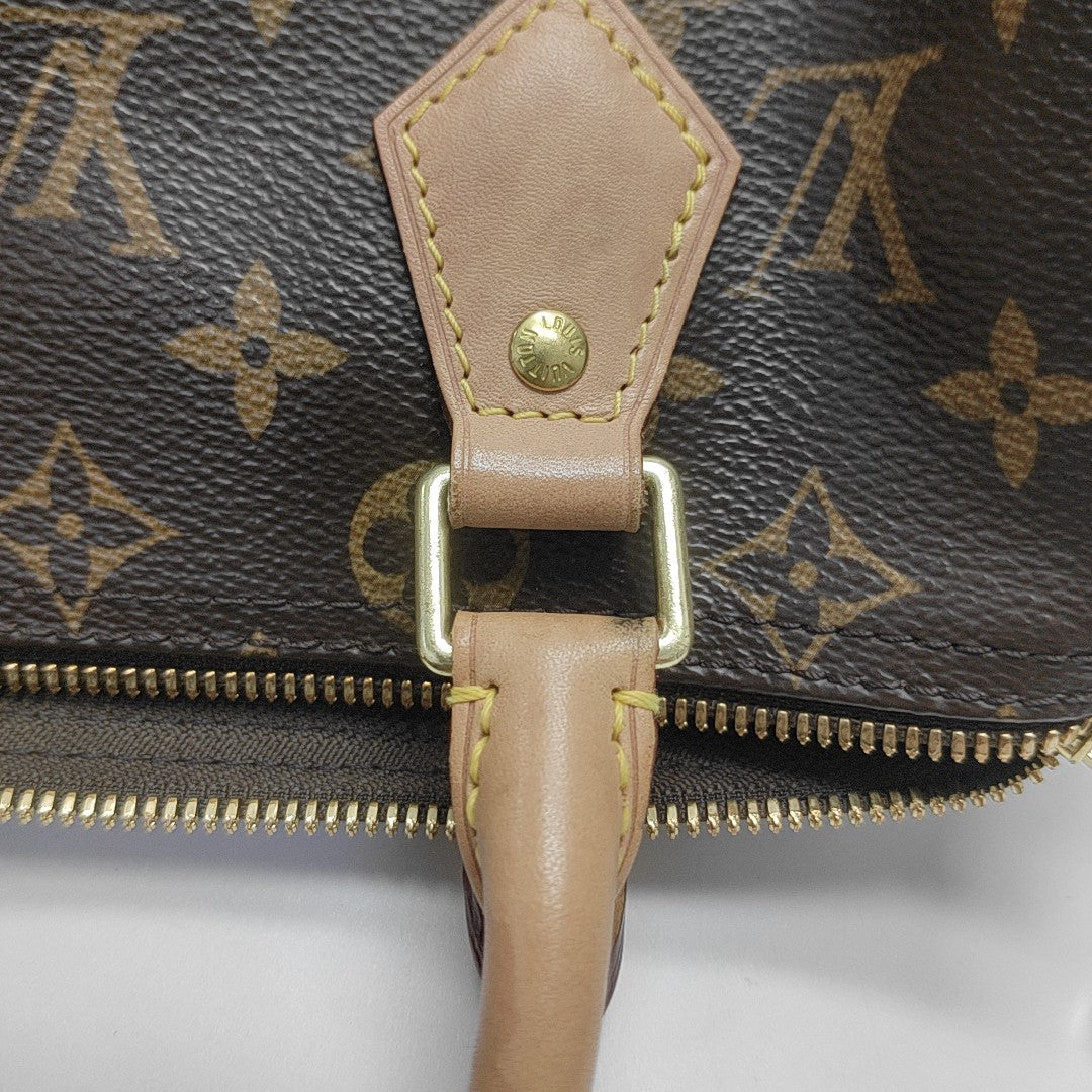 SPEEDY 25 Monogram Coated Canvas Brown