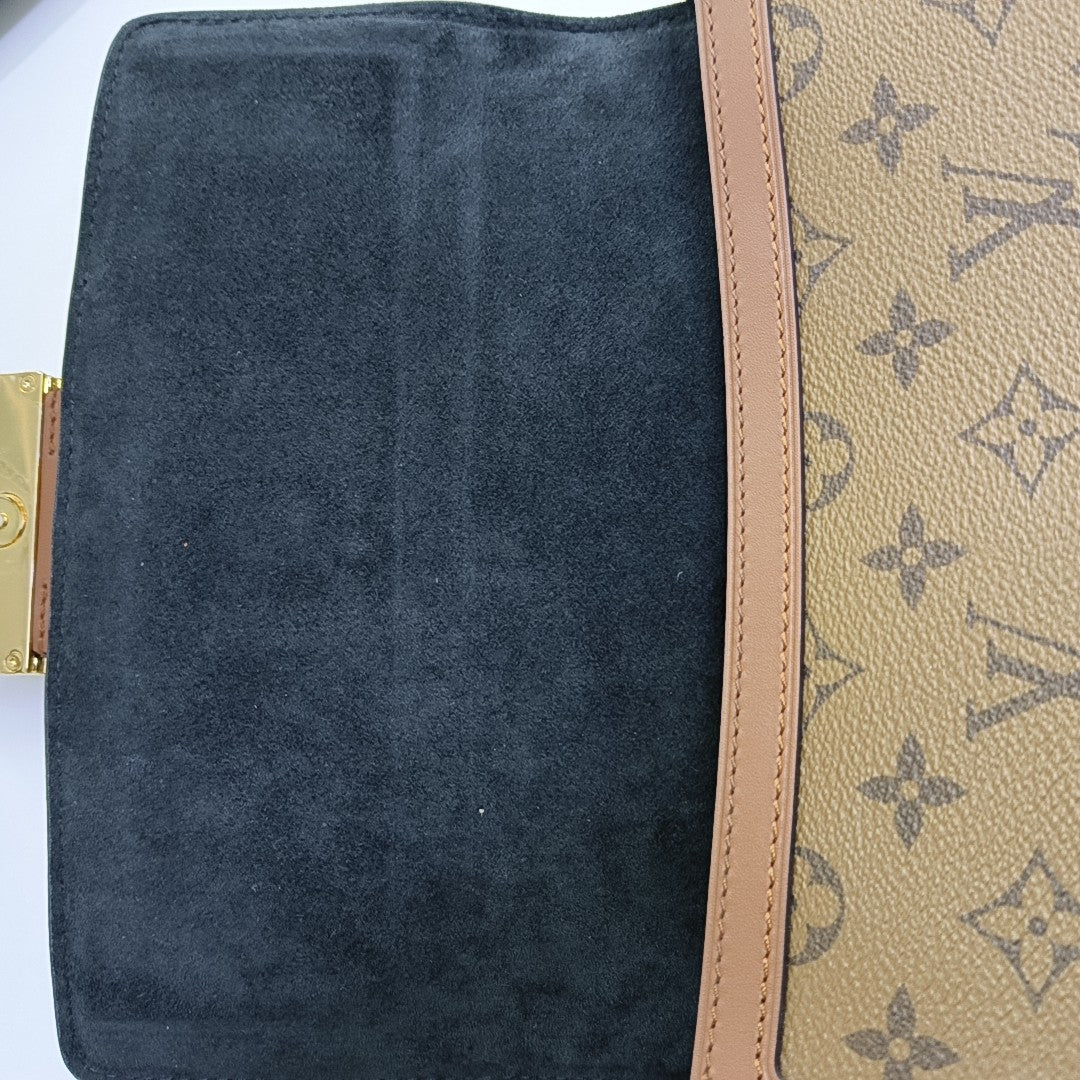 DAUPHINE MM Monogram Coated Canvas Brown
