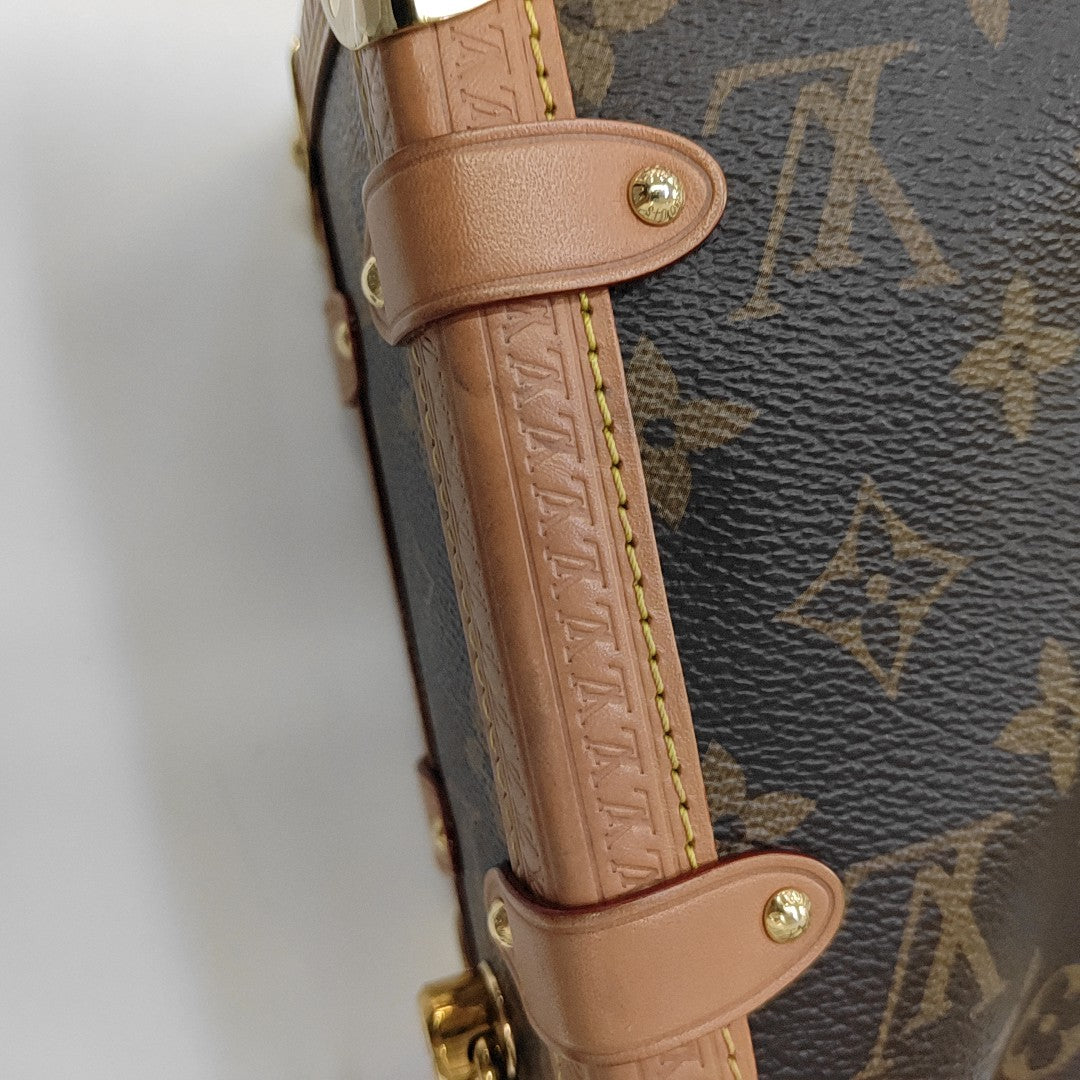 SIDE TRUNK MM Monogram Coated Canvas Brown
