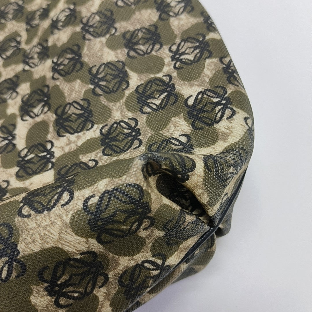 Coated Canvas Tote Bag Green