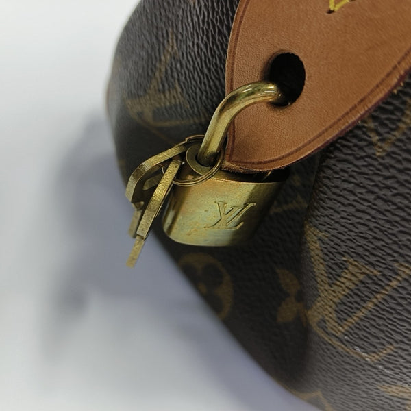 MONTORGUEI PM Monogram Coated Canvas Brown