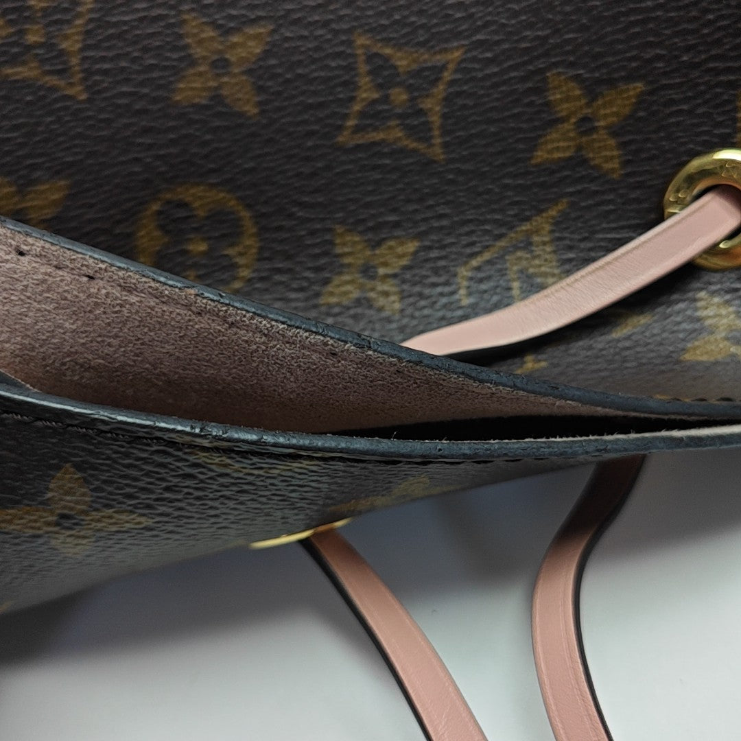 NÉONOÉ MM Monogram Coated Canvas Brown