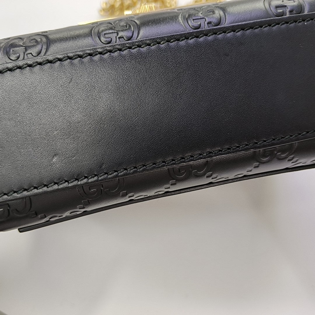Padlock Small Monogram Calfskin Black