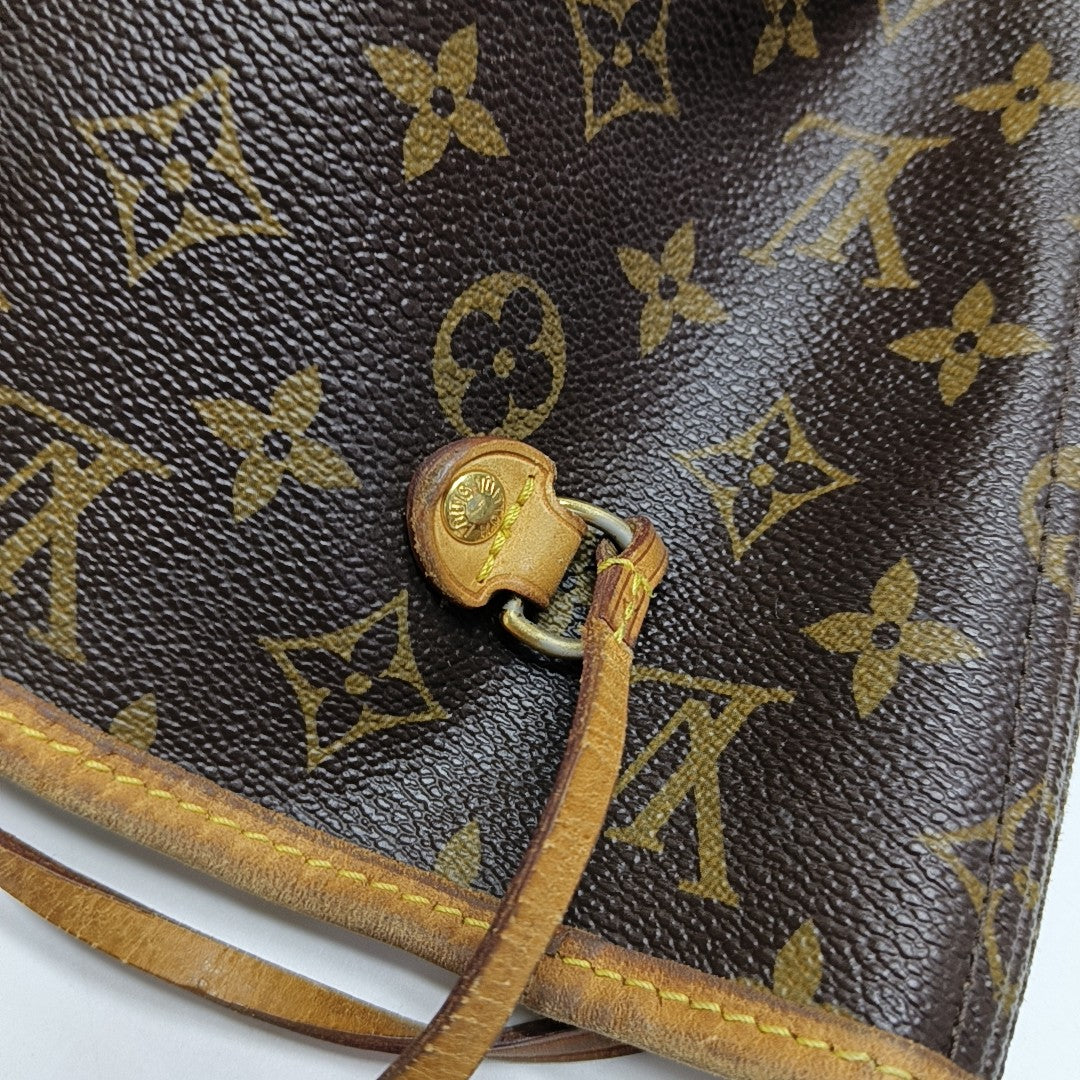 NEVERFULL MM Monogram Coated Canvas Brown