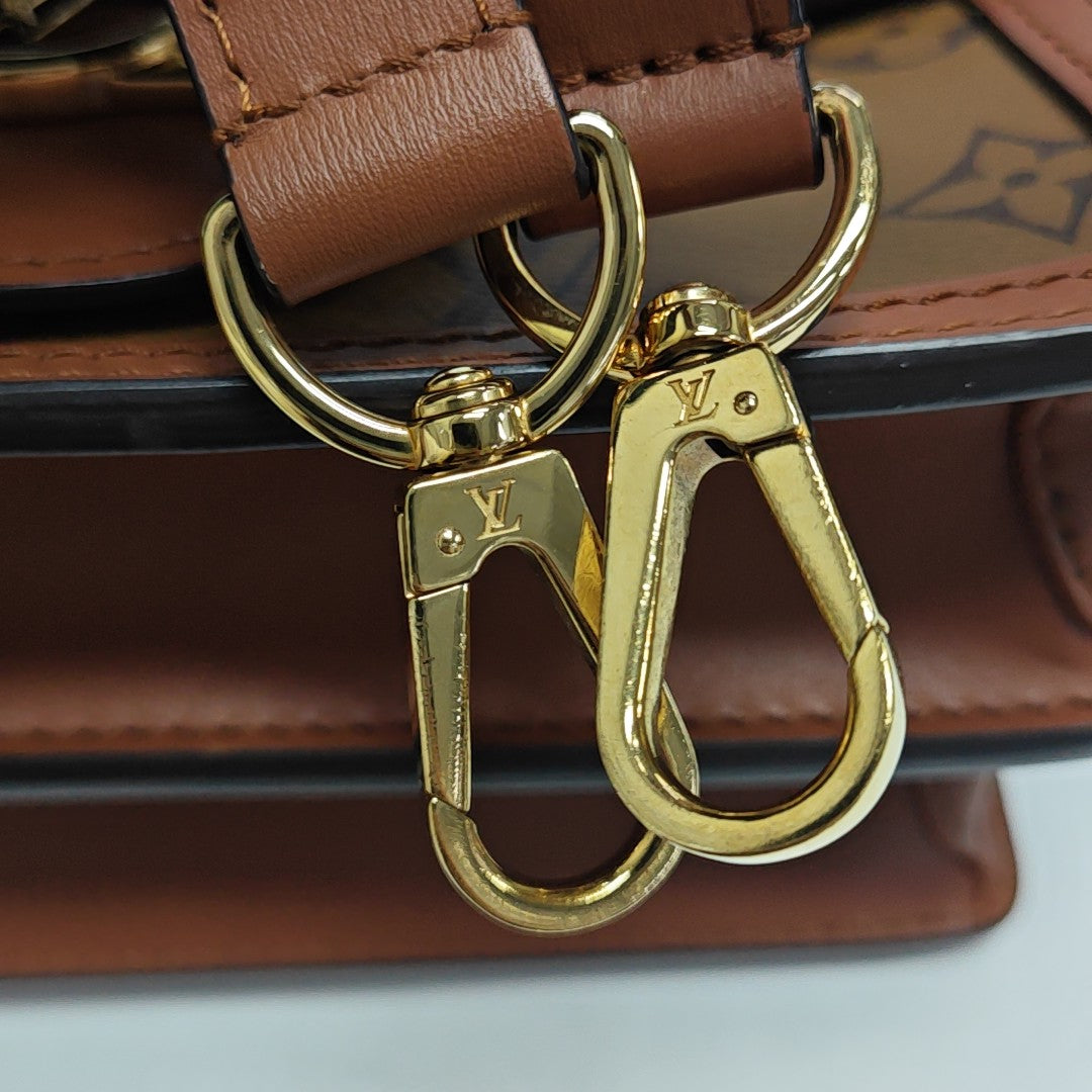 DAUPHINE Mini Monogram Coated Canvas Brown