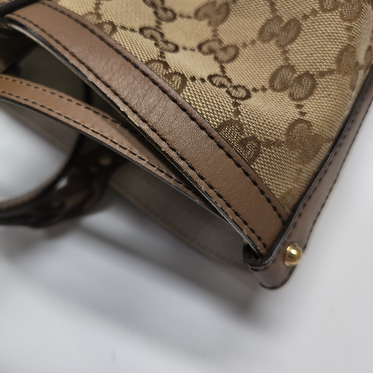 Monogram Canvas Tote Bag Brown