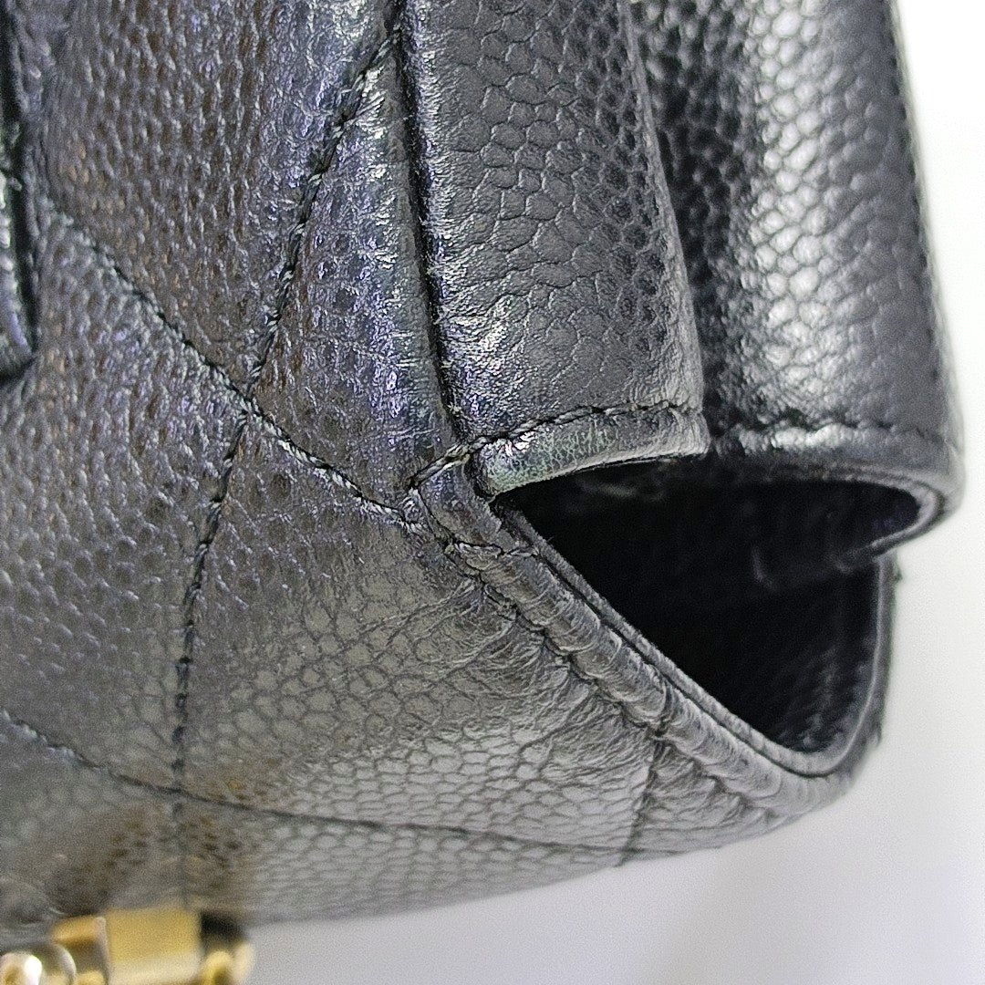 Quilted Grained Calfskin Black