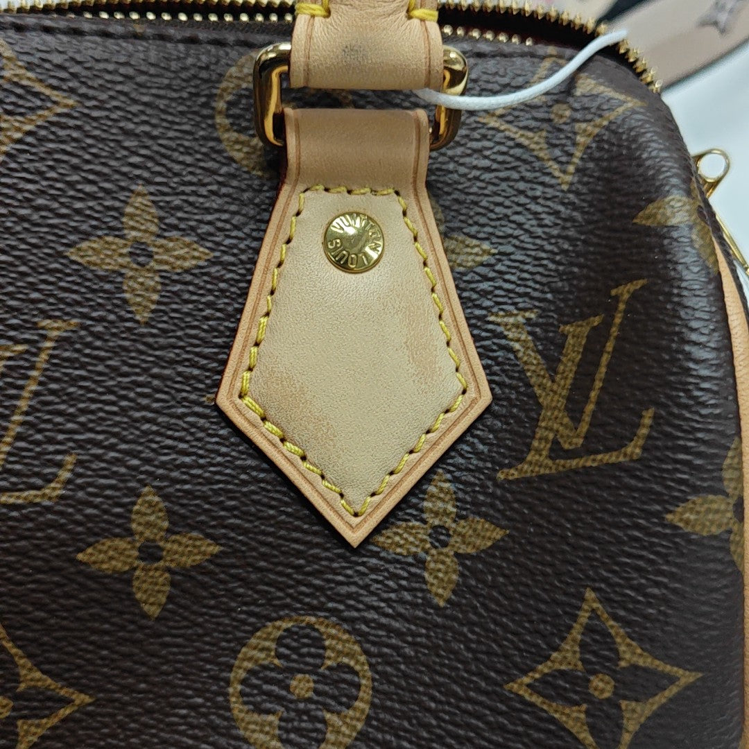 SPEEDY 20 Monogram Coated Canvas Brown