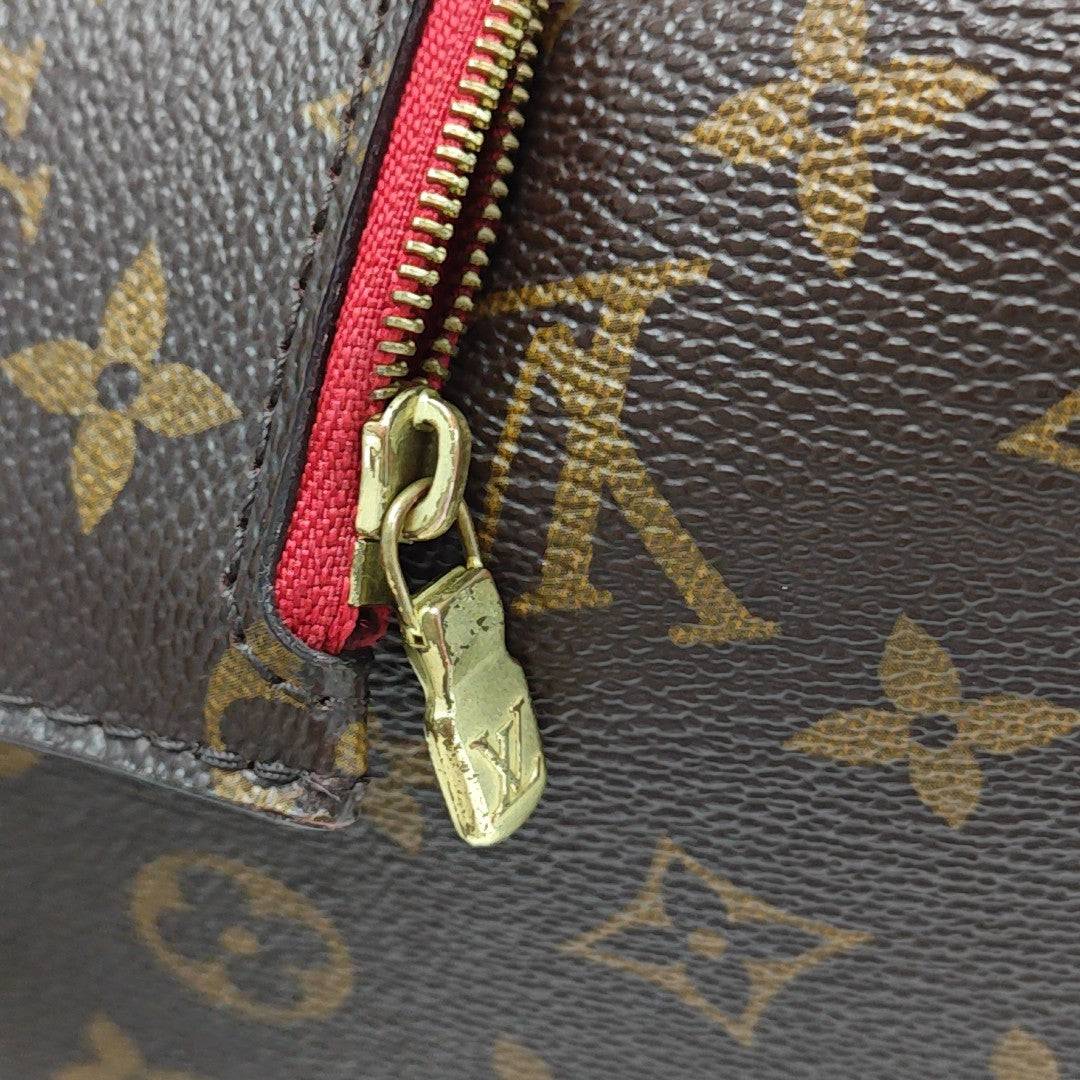 NEVERFULL MM Monogram Coated Canvas Brown