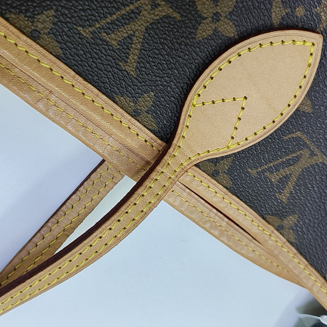 NEVERFULL MM Monogram Coated Canvas Brown