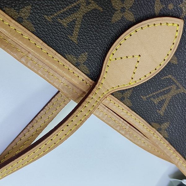 NEVERFULL MM Monogram Coated Canvas Brown