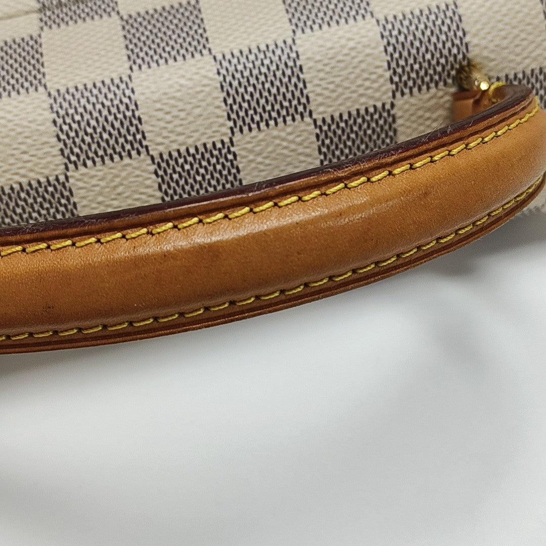 CROISETTE Damier Azur Coated Canvas White