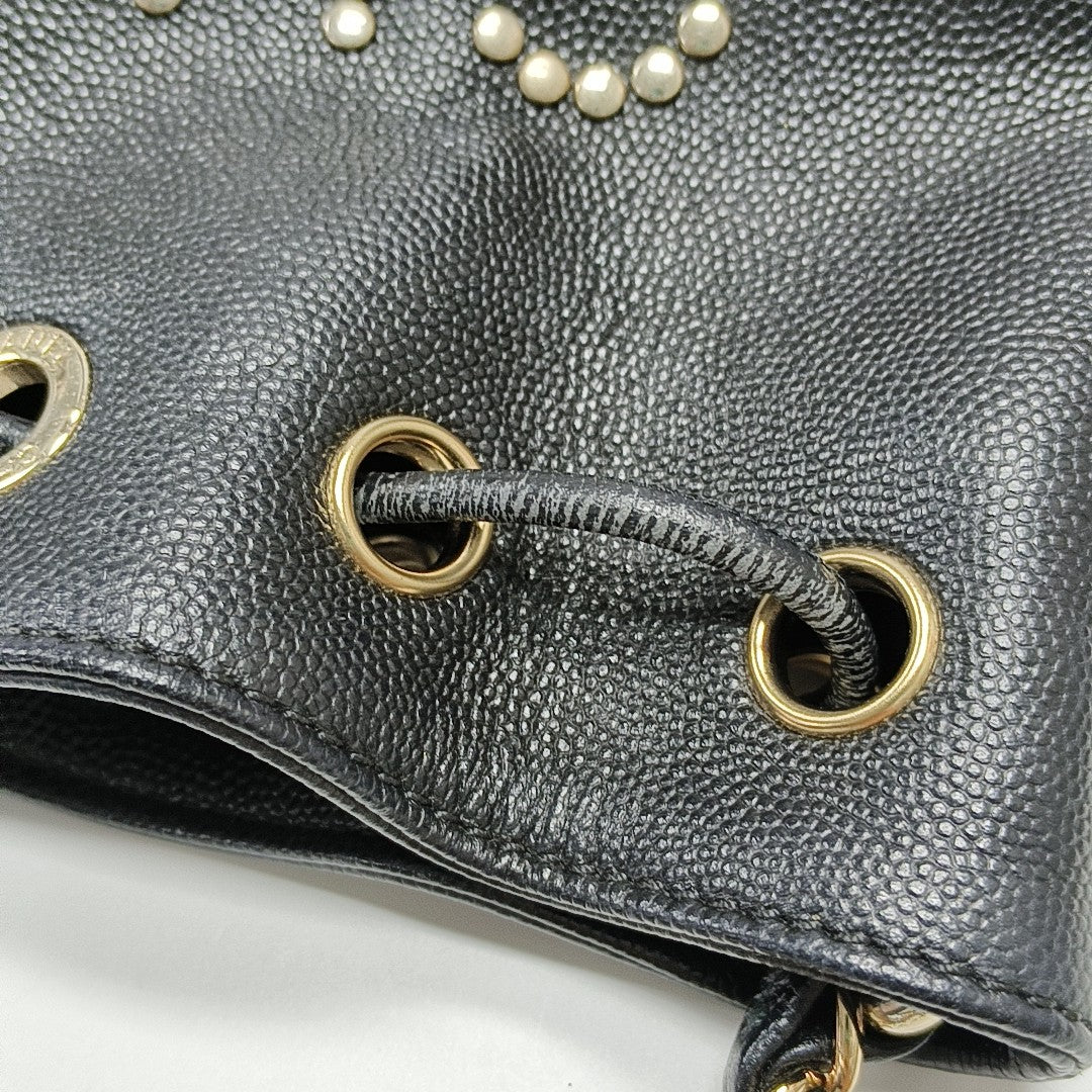 DEAUVILLE Small Grained Calfskin Black