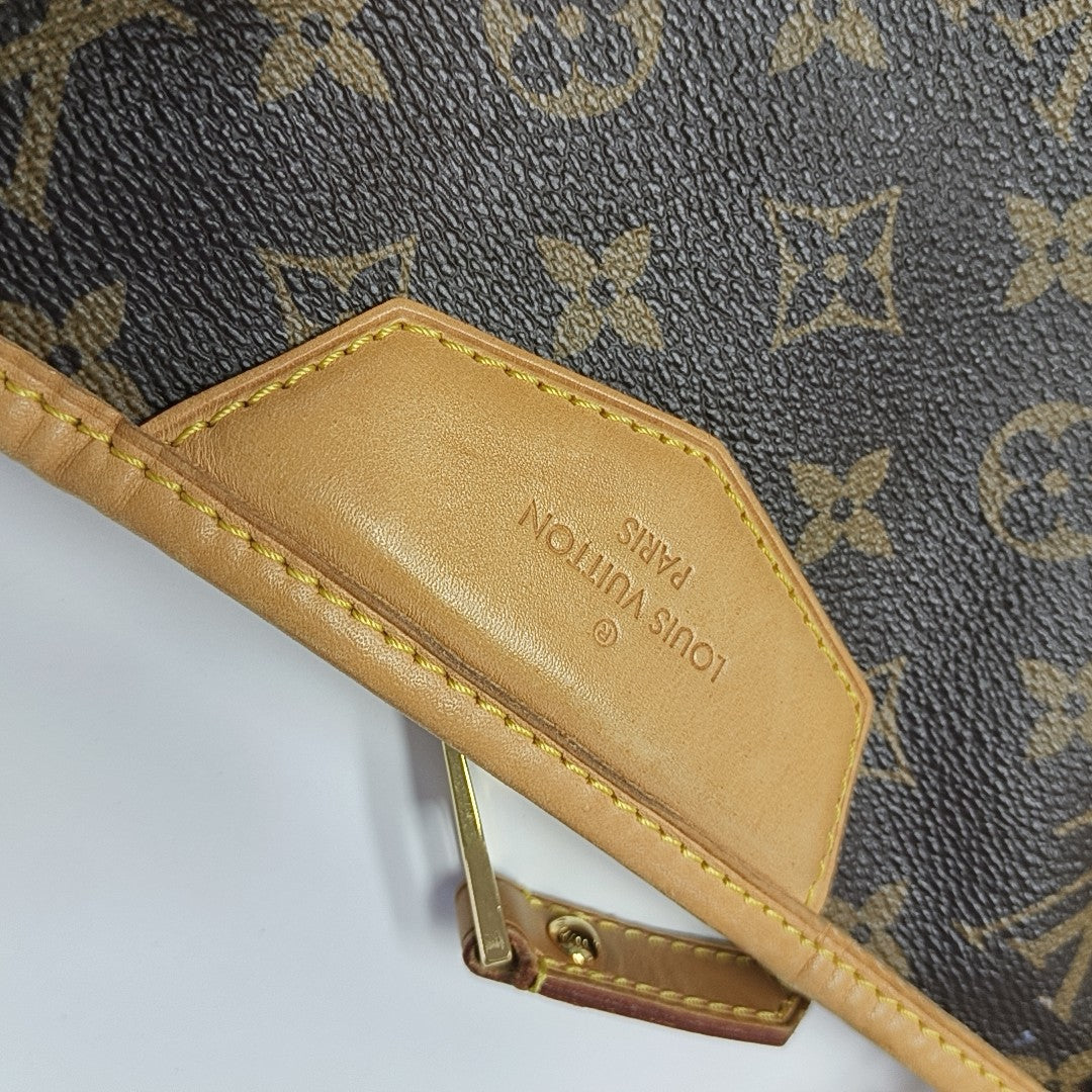 ESTRELA MM Monogram Coated Canvas Brown
