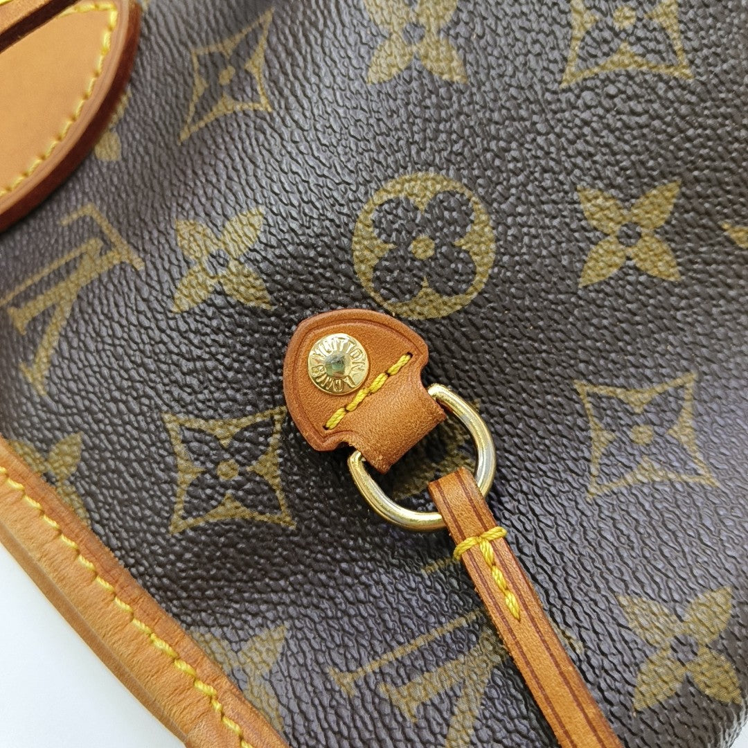 NEVERFULL MM Monogram Coated Canvas Brown