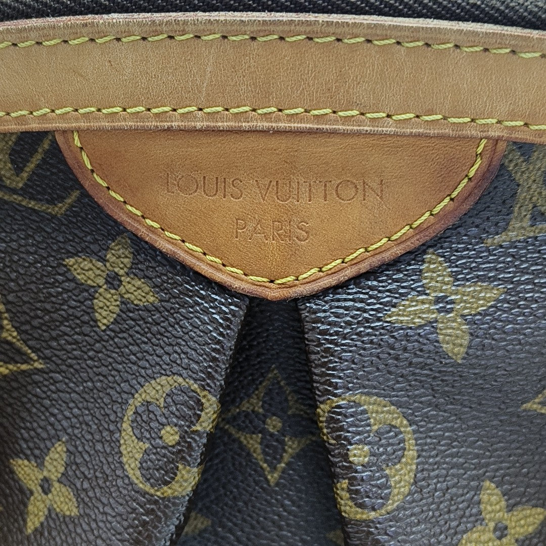 Monogram Coated Canvas Top Handle Bag Brown