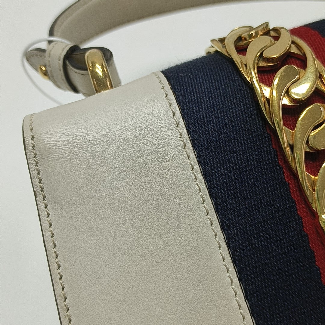 Sylvie Mini Calfskin White