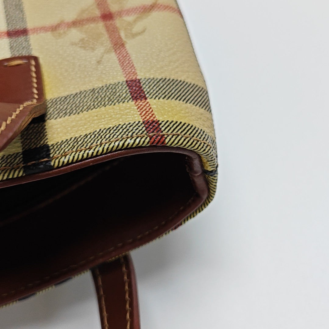 Coated Canvas Tote Bag Beige