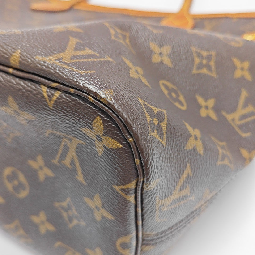 NEVERFULL MM Monogram Coated Canvas Brown