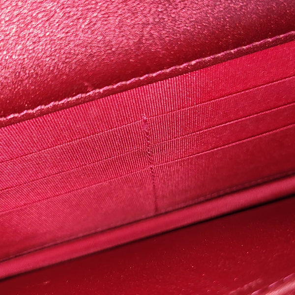 BOY CHANEL WOC Quilted Patent Leather Red