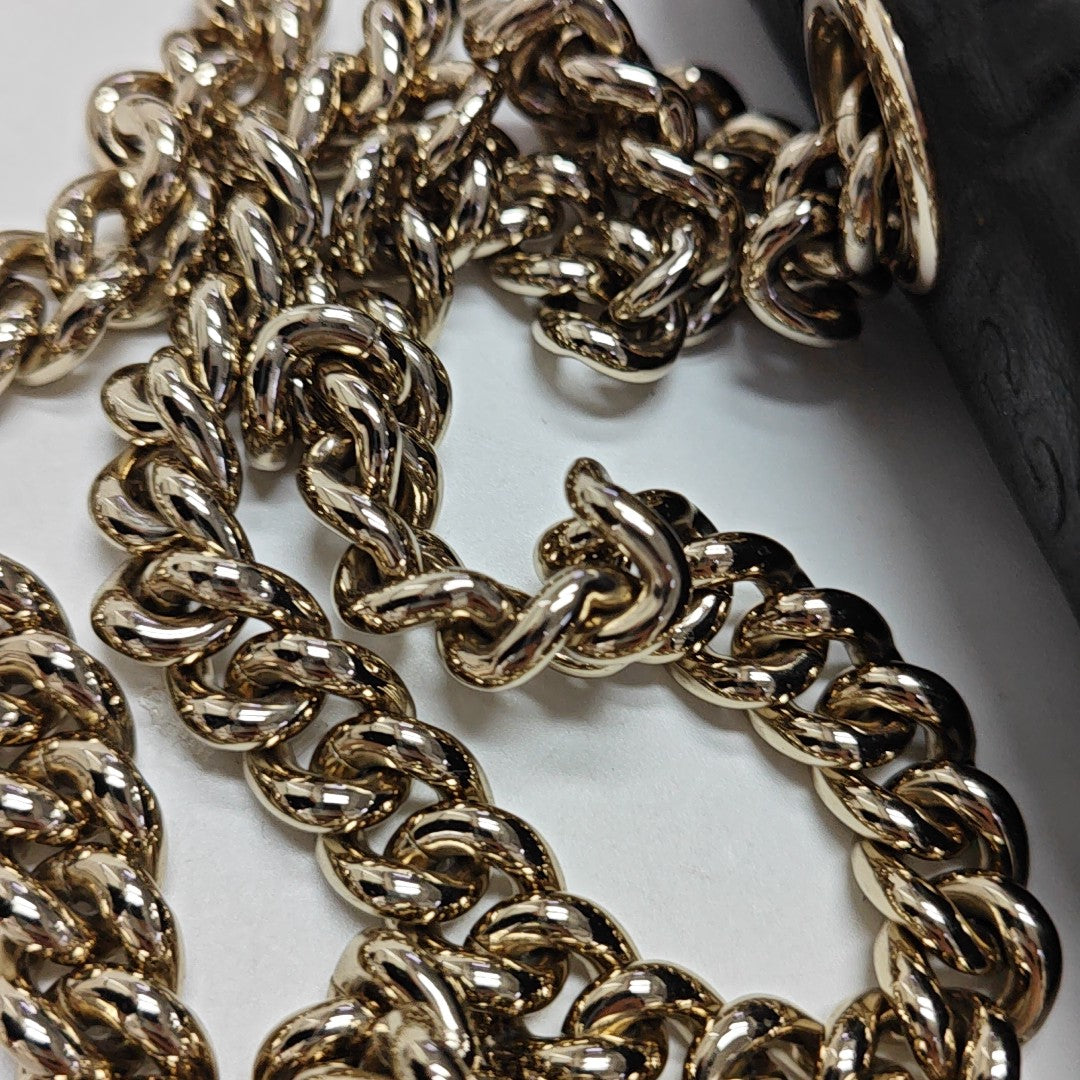 Emily Chain Mini Monogram Calfskin Black