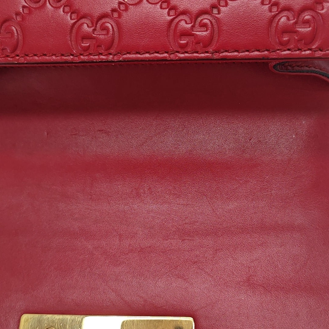 Padlock Small Monogram Calfskin Red
