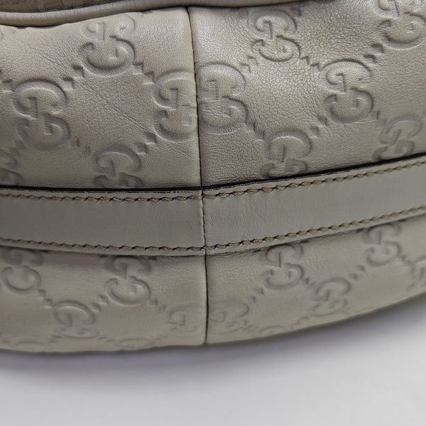Monogram Leather Top Handle Bag Beige