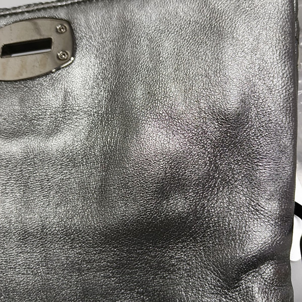 Crystal Quilted Lambskin Silver