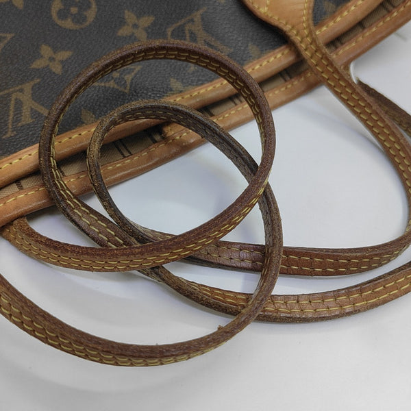 NEVERFULL MM Monogram Coated Canvas Brown