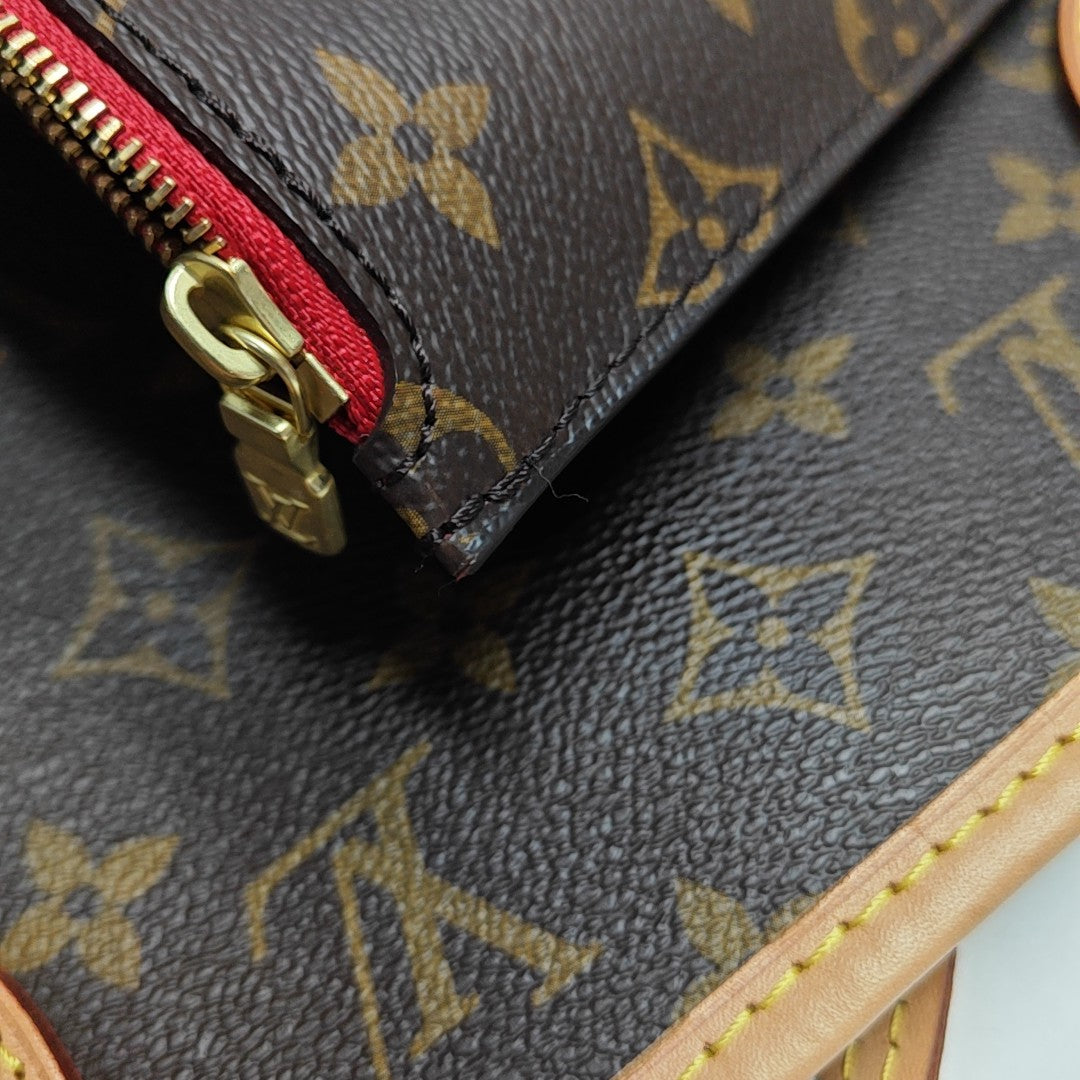 NEVERFULL MM Monogram Coated Canvas Brown