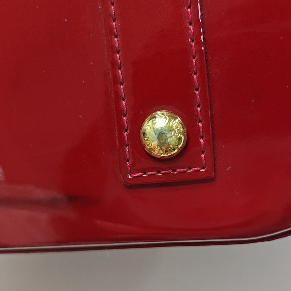 ALMA BB Monogram Patent Leather Red