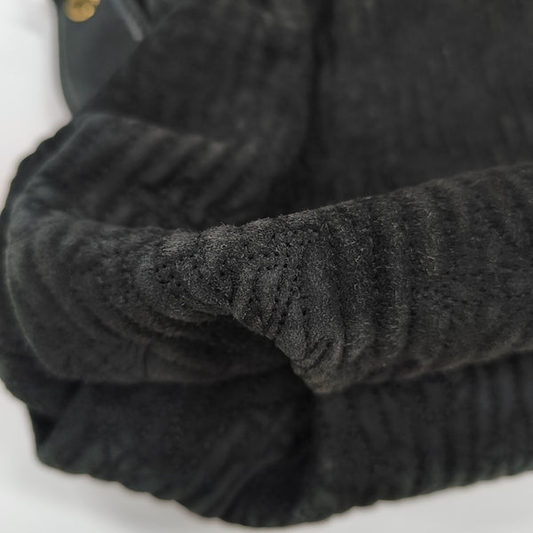 MOTARD Quilted Suede Black