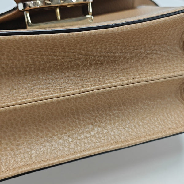 Interlocking G Small Calfskin Beige