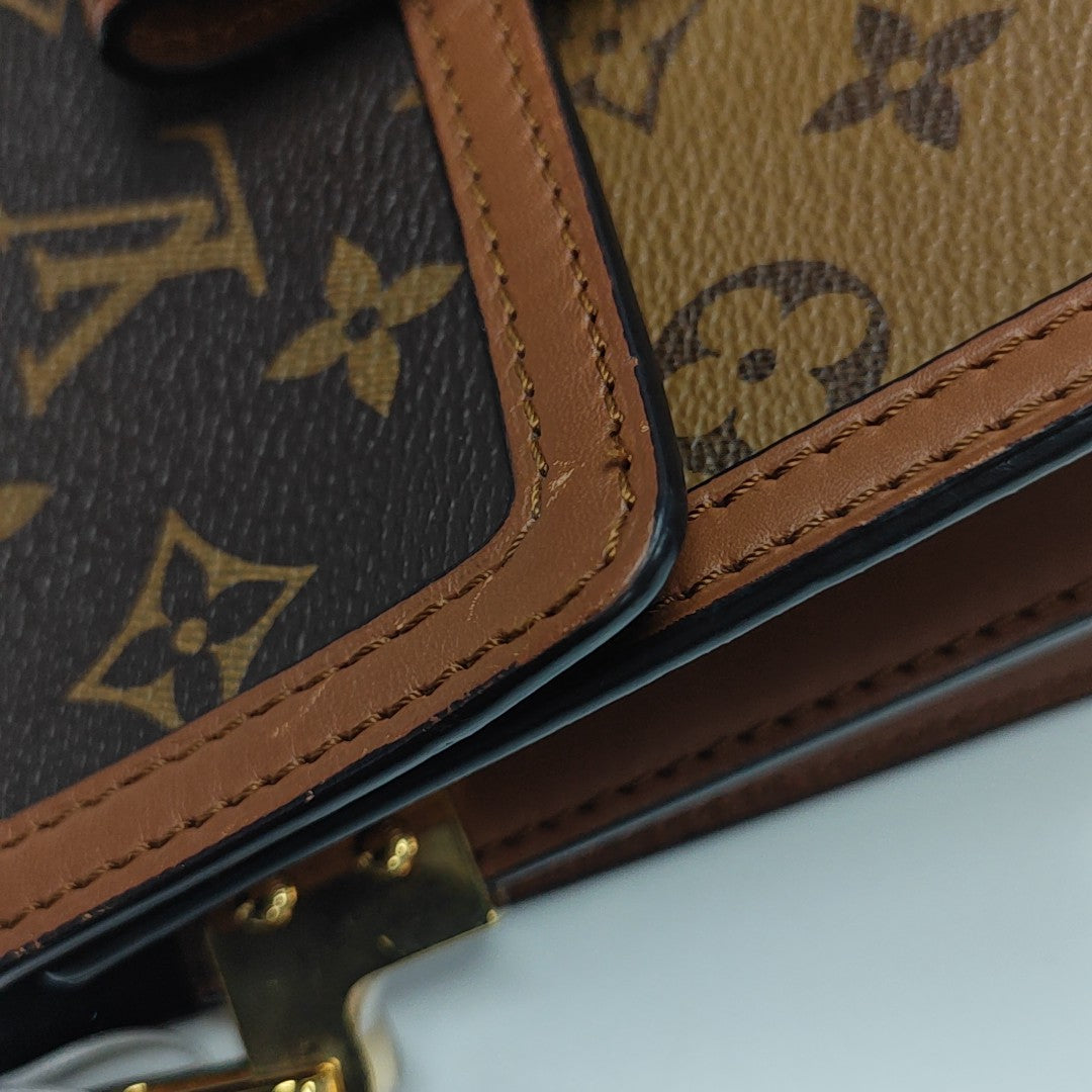 DAUPHINE Mini Monogram Coated Canvas Brown