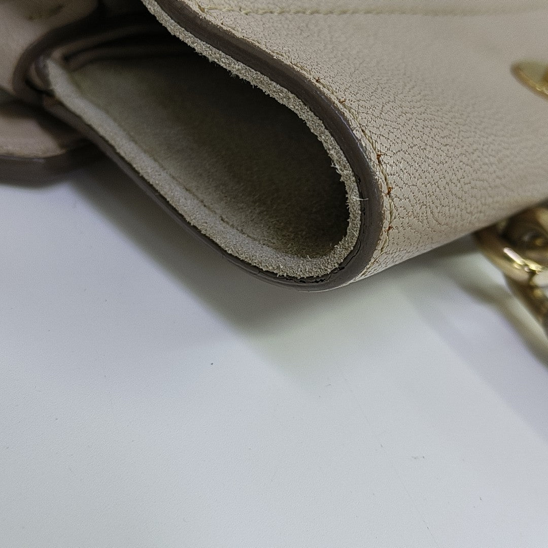 Calfskin Shoulder Bag Beige