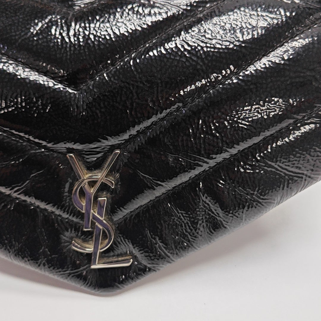LOULOU Extra Small Chevron Calfskin Black
