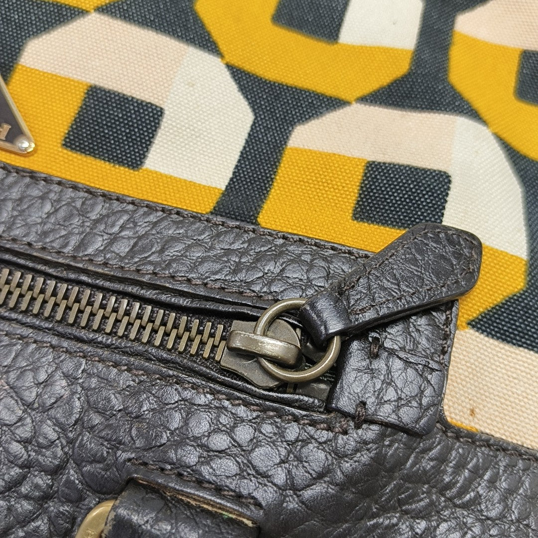 Canvas Top Handle Bag Multicolor