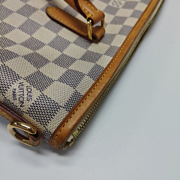 RIVIERA PM Damier Azur Coated Canvas White