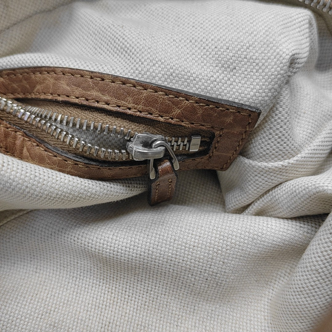 Monogram Canvas Top Handle Bag Beige