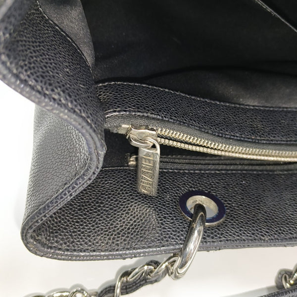 CHANEL GST Large Quilted Grained Calfskin Black