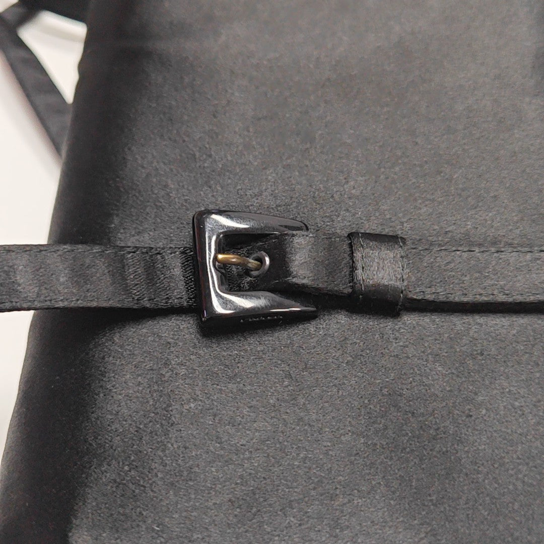 Fabric Top Handle Bag Black