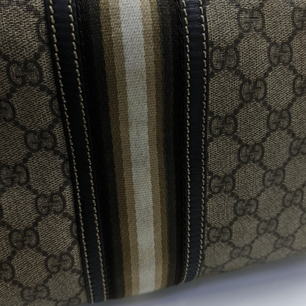Monogram Coated Canvas Top Handle Bag Brown