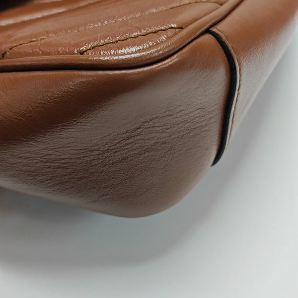 GG Marmont Medium Quilted Calfskin Brown