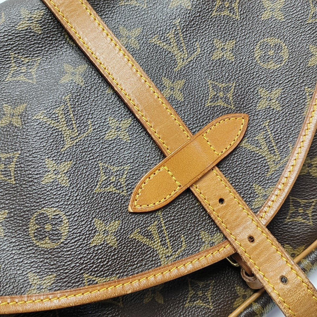 SAUMUR Monogram Coated Canvas Brown